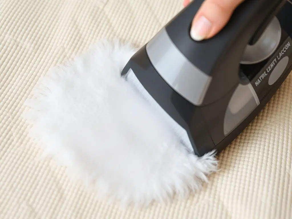 Stoomreiniging van bouclé stof met professionele apparatuur Stoomreiniging van bouclé stof met professionele apparatuur