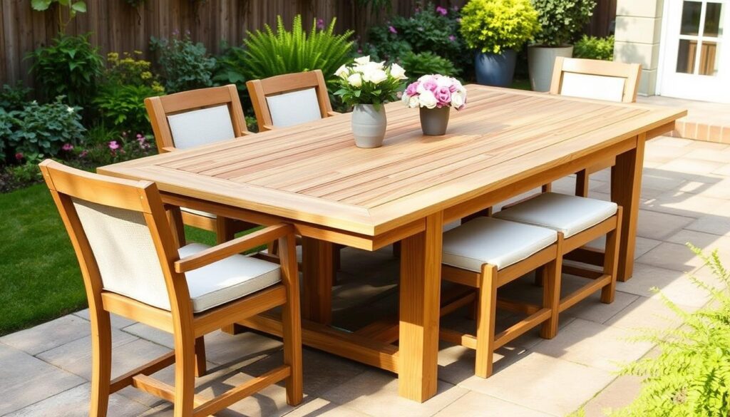 Teak Garden Collection die buiten blijft staan met klassiek ontwerp Teak Garden Collection die buiten blijft staan met klassiek ontwerp