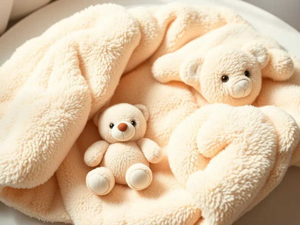 Teddy stof gebruikt voor babyprojecten zoals dekentjes en knuffels Teddy stof gebruikt voor babyprojecten zoals dekentjes en knuffels