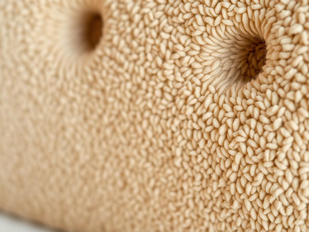 Teddy stof voor eetkamerstoelen met zichtbare zachte, pluizige textuur Teddy stof voor eetkamerstoelen met zichtbare zachte, pluizige textuur