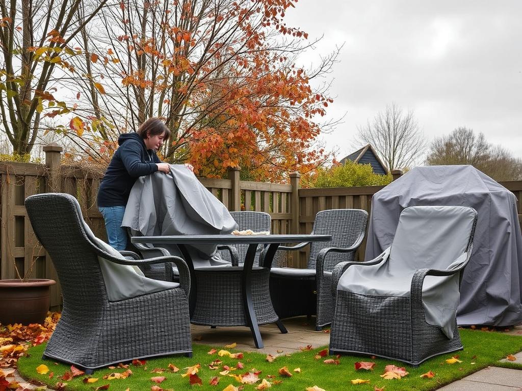 Tuinmeubelen winterklaar maken met beschermhoezen en juiste opslag Tuinmeubelen winterklaar maken met beschermhoezen en juiste opslag