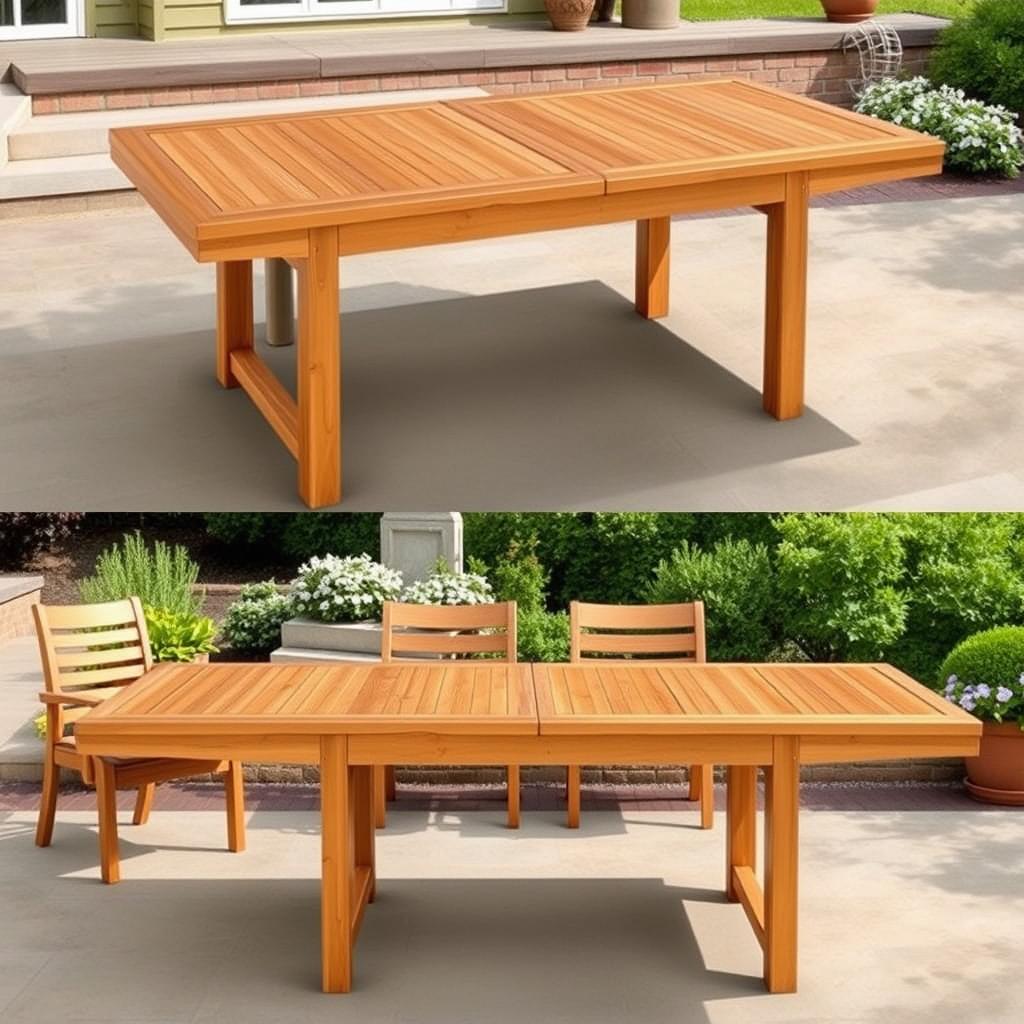 Uitschuifbare tafel voor flexibel gebruik