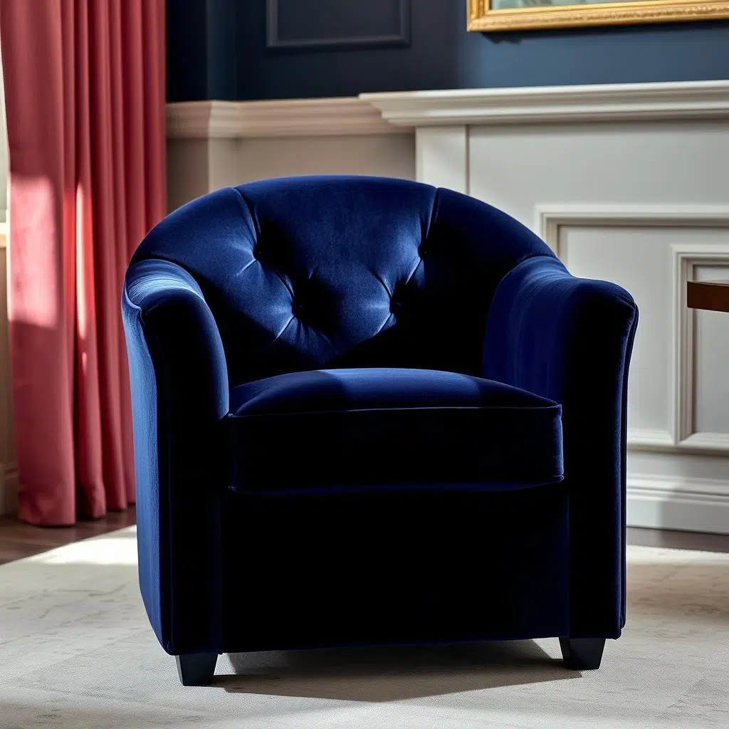 Velvet fauteuil in rijke kleur Velvet fauteuil in rijke kleur