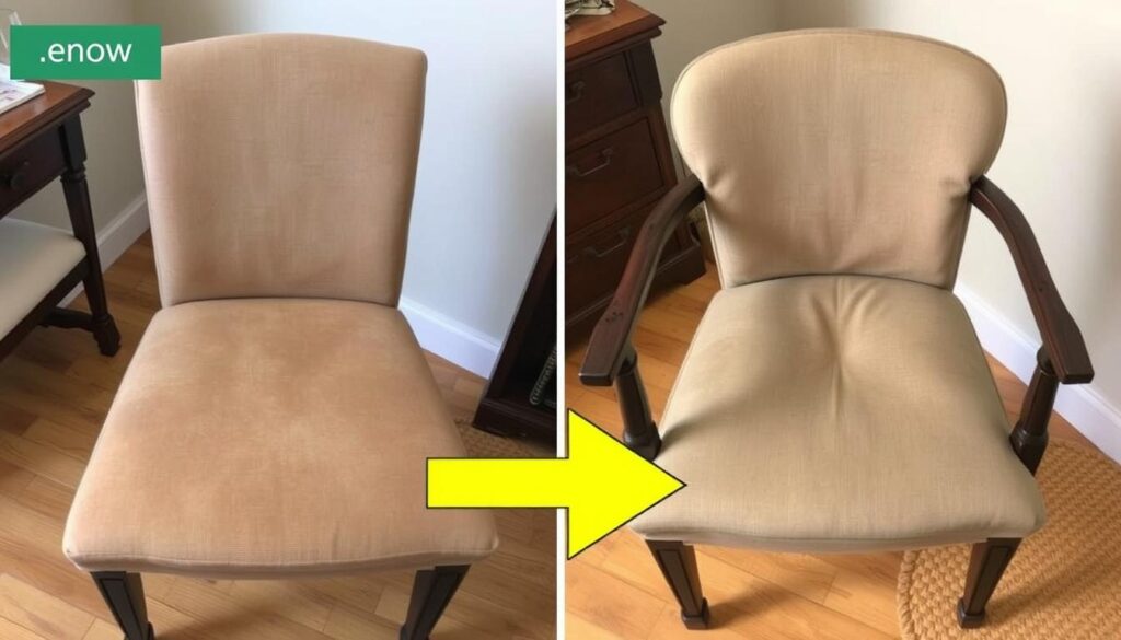 Vergelijking tussen nieuwe en versleten eetkamerstoelen, toont duidelijke tekenen wanneer vervanging nodig is en hoe lang eetkamerstoelen gemiddeld meegaan Vergelijking tussen nieuwe en versleten eetkamerstoelen, toont duidelijke tekenen wanneer vervanging nodig is en hoe lang eetkamerstoelen gemiddeld meegaan