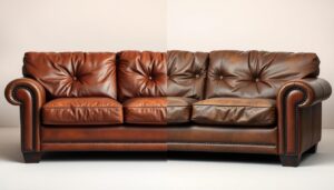 Verschil tussen goed onderhouden leer en verwaarloosd leer