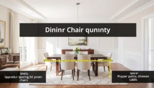 Verschillende factoren die het aantal eetkamerstoelen beïnvloeden, waaronder tafelgrootte, vorm en beschikbare ruimte