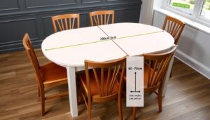 Verschillende factoren die het aantal stoelen aan een tafel van 200 cm beïnvloeden