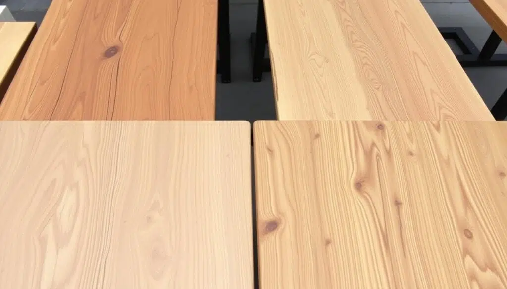 Verschillende houtsoorten voor buitentafels met variërende weerstand tegen houten tafel buiten rotten Verschillende houtsoorten voor buitentafels met variërende weerstand tegen houten tafel buiten rotten
