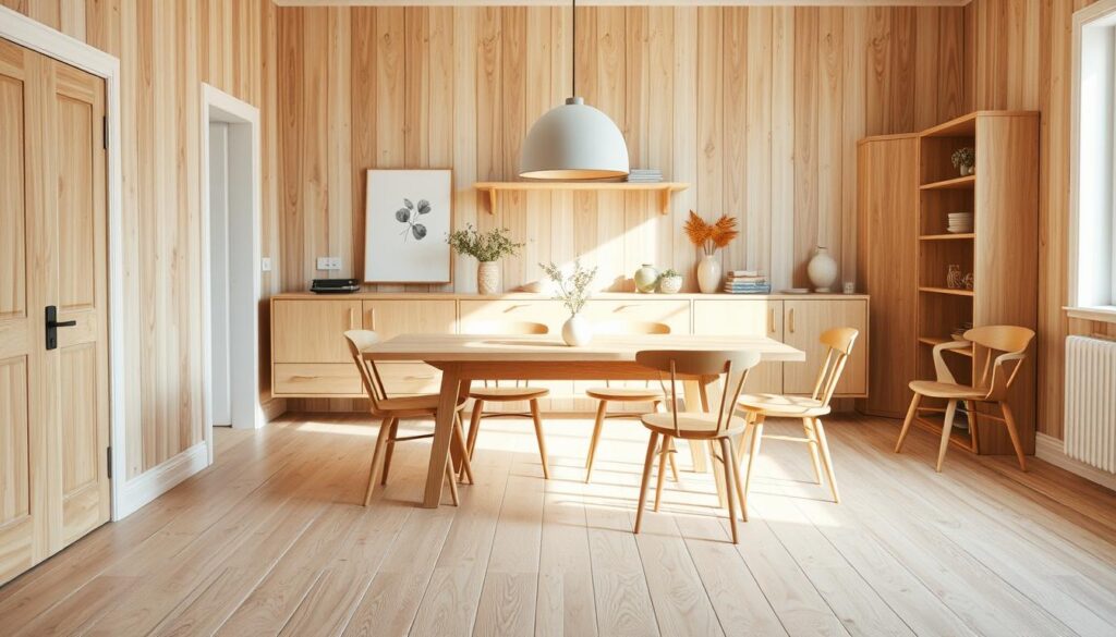 Verschillende houttinten in een Scandinavisch interieur Verschillende houttinten in een Scandinavisch interieur