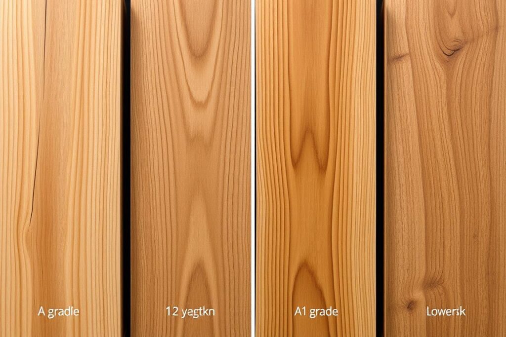 Verschillende kwaliteiten hout voor buitentafels