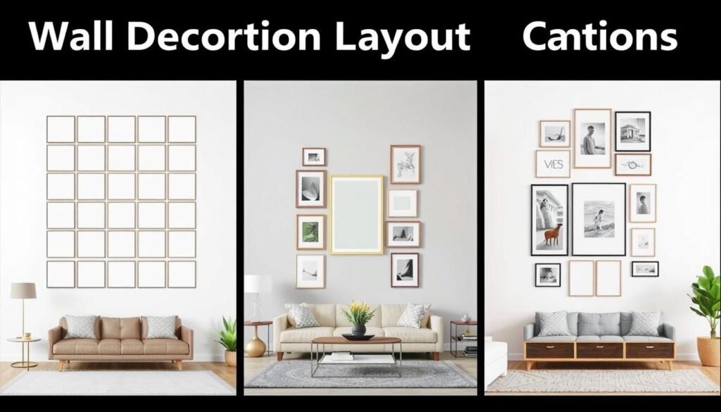 Verschillende layouts voor muurdecoratie Verschillende layouts voor muurdecoratie