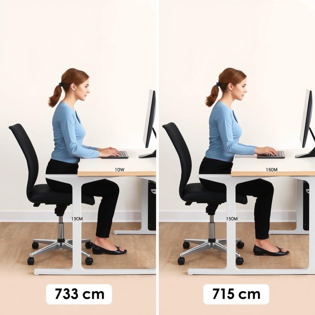 Verschillende lichaamslengtes aan een tafel van 78 cm hoogte Verschillende lichaamslengtes aan een tafel van 78 cm hoogte