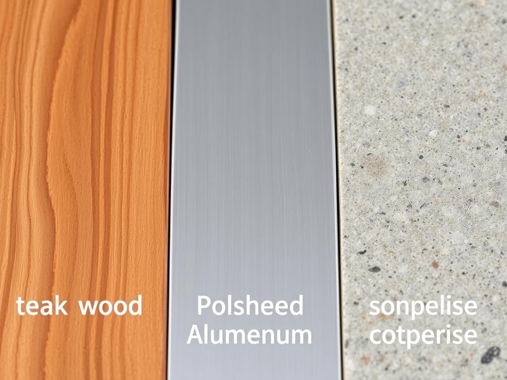 Verschillende materialen voor buitentafels Verschillende materialen voor buitentafels