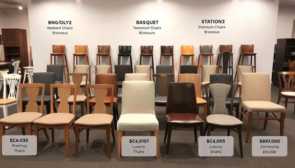 Verschillende prijsklassen eetkamerstoelen met vergelijking van kwaliteitskenmerken