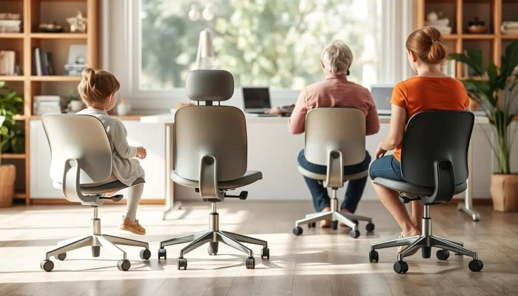 Verschillende typen stoelen voor verschillende doelgroepen Verschillende typen stoelen voor verschillende doelgroepen
