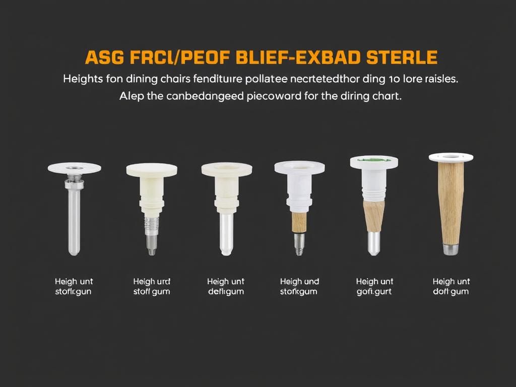 Verschillende typen stoelpootverhogers voor eetkamerstoelen Verschillende typen stoelpootverhogers voor eetkamerstoelen