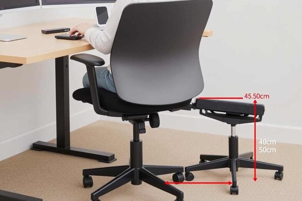 Verstelbare bureaustoel voor een bureau van 78 cm hoogte Verstelbare bureaustoel voor een bureau van 78 cm hoogte