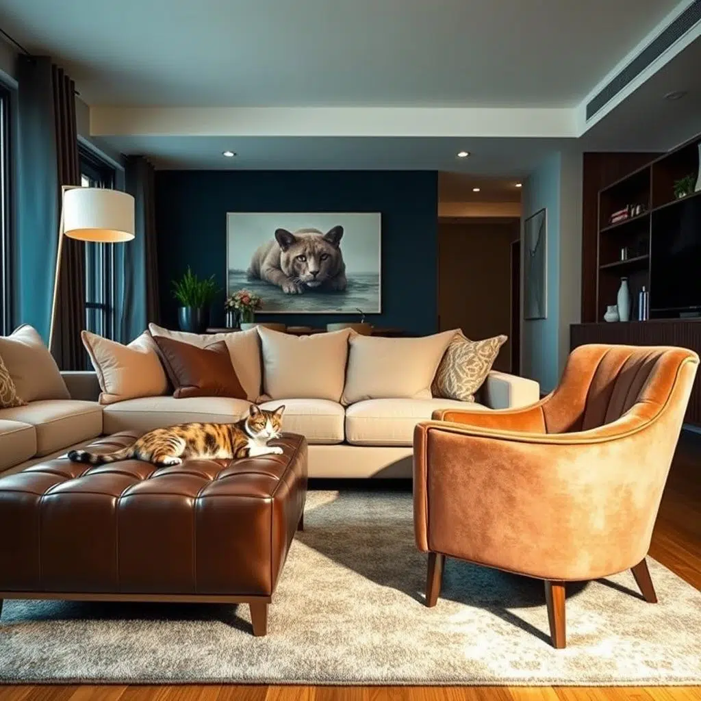 Woonkamer met verschillende texturen Woonkamer met verschillende texturen