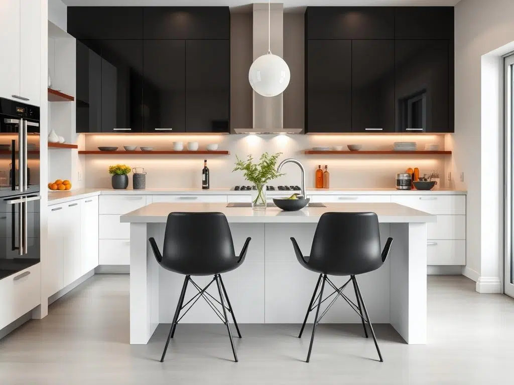 Zwarte design in een moderne keuken Zwarte design in een moderne keuken