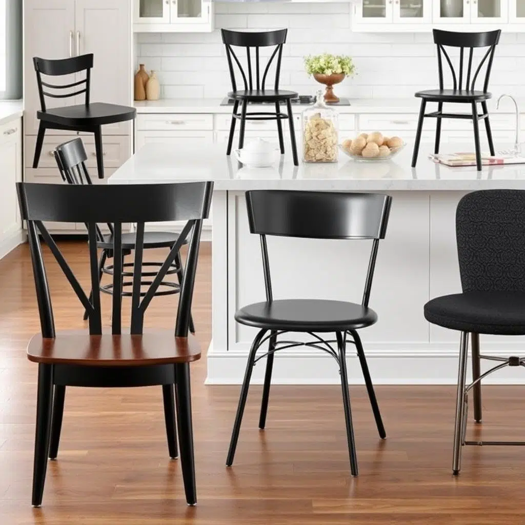 Zwarte stoelen Zwarte stoelen