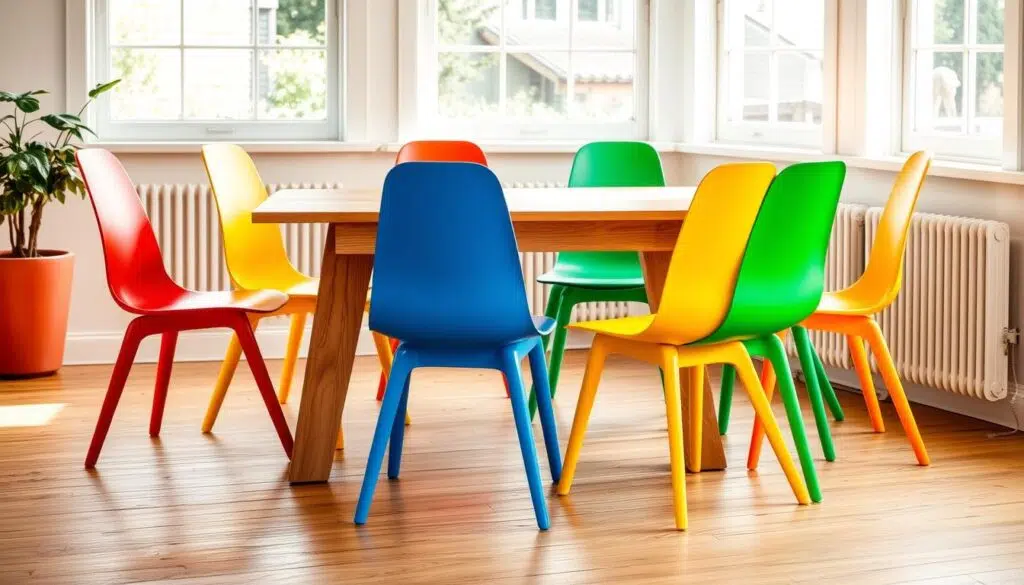 eetkamerstoelen felle kleuren