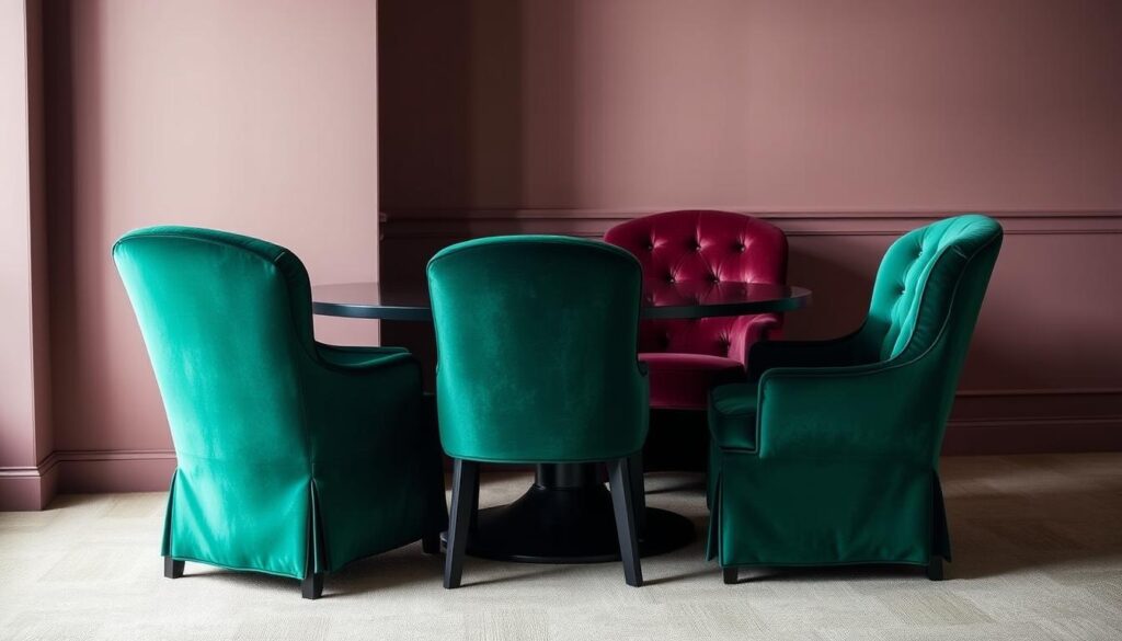 fluwelen stoelen