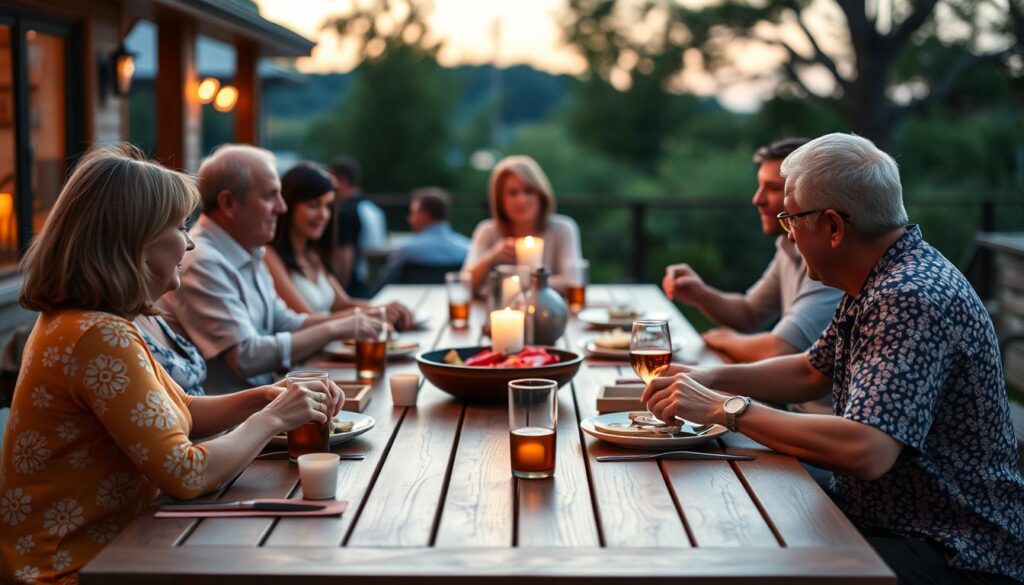 tuintafel in gebruik tuintafel in gebruik