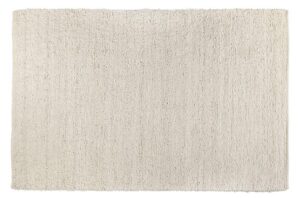 Bonita Ivory 111 200x300 is een rechthoekig, gebroken wit vloerkleed met een geweven structuurpatroon en subtiel onregelmatige randen, op een witte ondergrond.