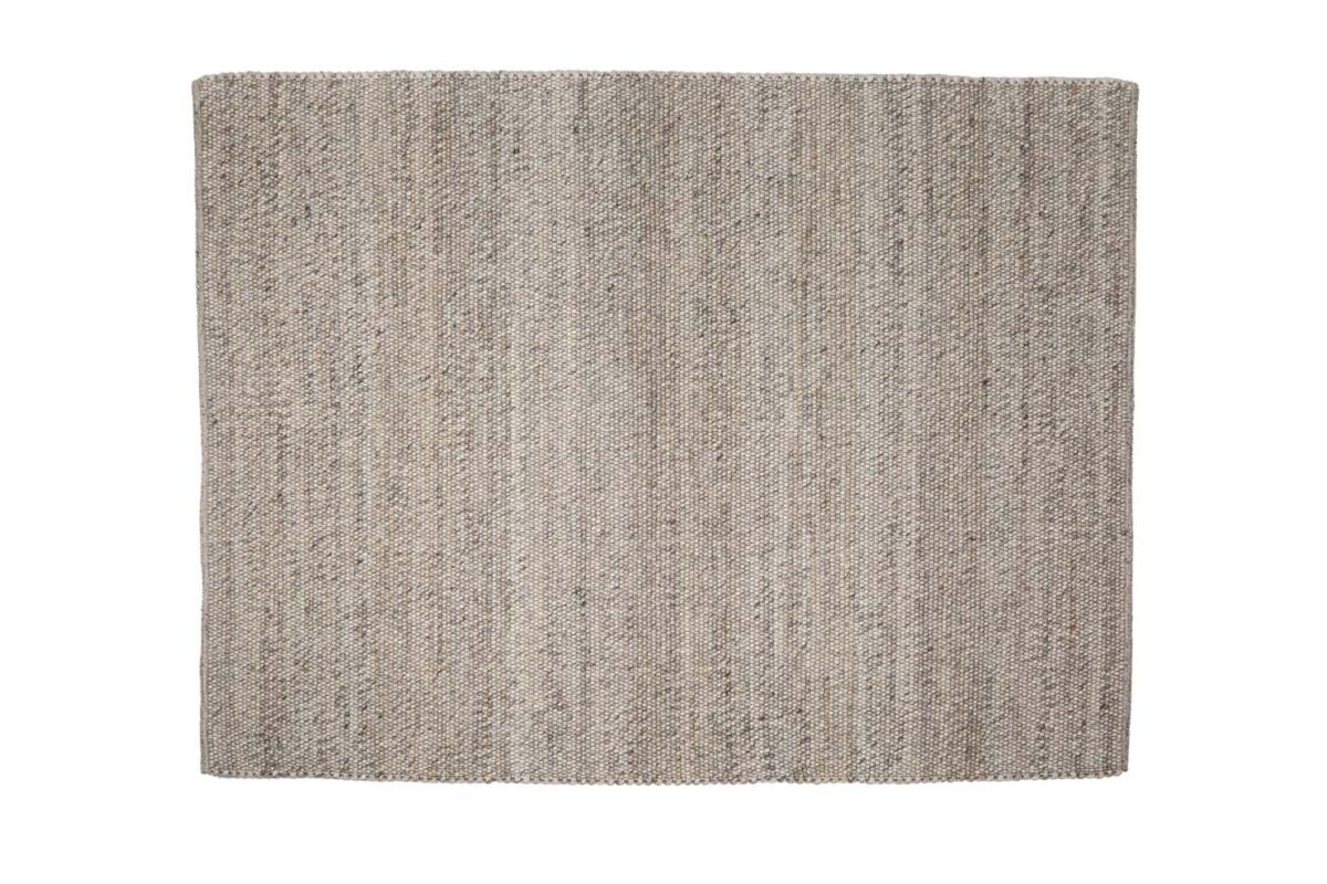 De Verona ST Natural Grey 834 170x230 is een rechthoekig, plat geweven vloerkleed in neutraal beige en grijs met een subtiel structuurpatroon, strakke rechte randen en een minimalistisch ontwerp.