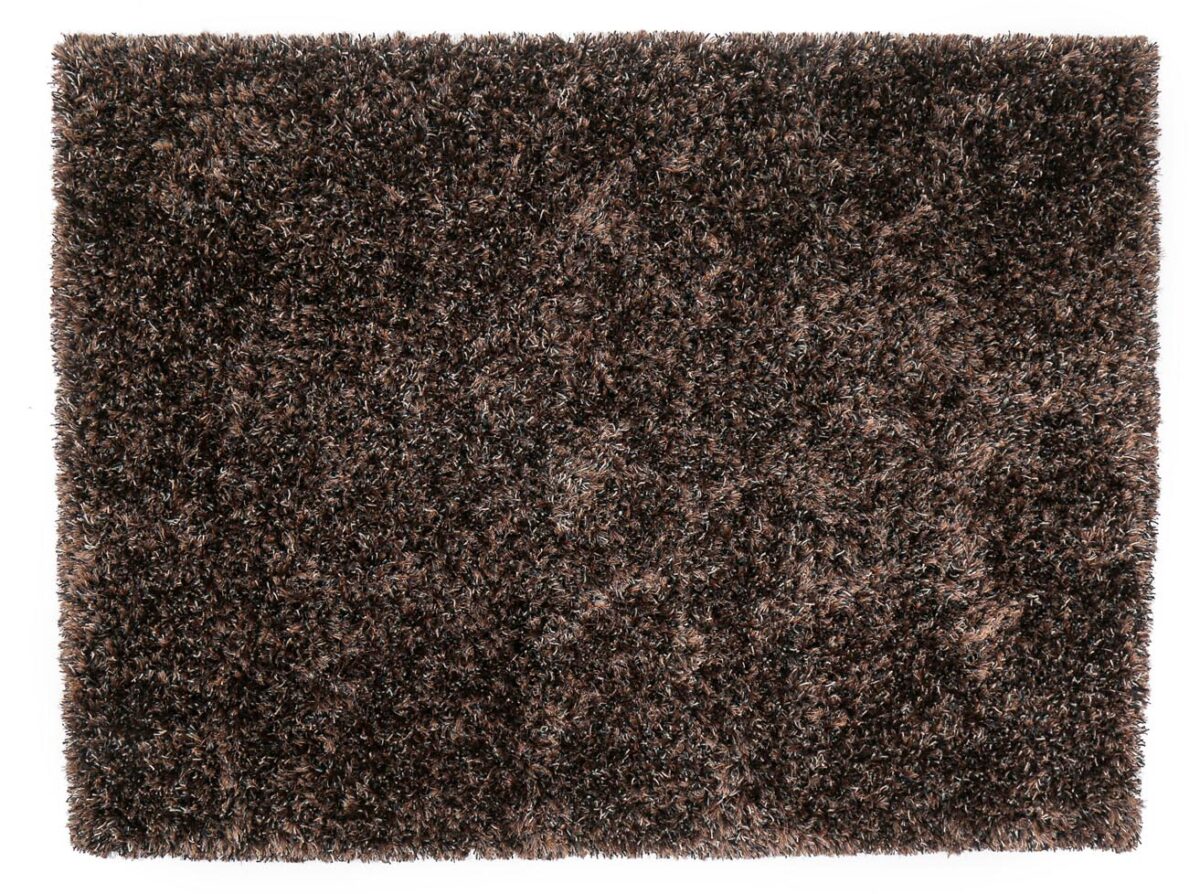 Het New Paulo Anthracite Mix 770 vloerkleed, afmeting 170x230 cm, heeft een dikke, gestructureerde pool in een rechthoekige vorm en is van bovenaf gefotografeerd op een witte achtergrond.