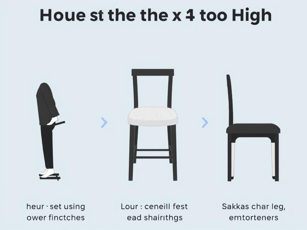 Aanpassingen voor te hoge stoelen zoals voetenbankjes Aanpassingen voor te hoge stoelen zoals voetenbankjes