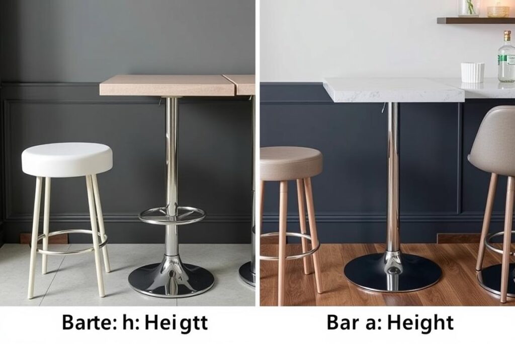 Barstoelen met verschillende hoogtes voor verschillende bartafels Barstoelen met verschillende hoogtes voor verschillende bartafels