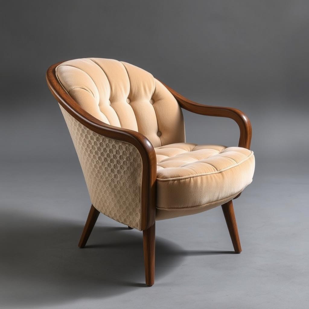 Bergère fauteuil met kenmerkende ronde vorm Bergère fauteuil met kenmerkende ronde vorm