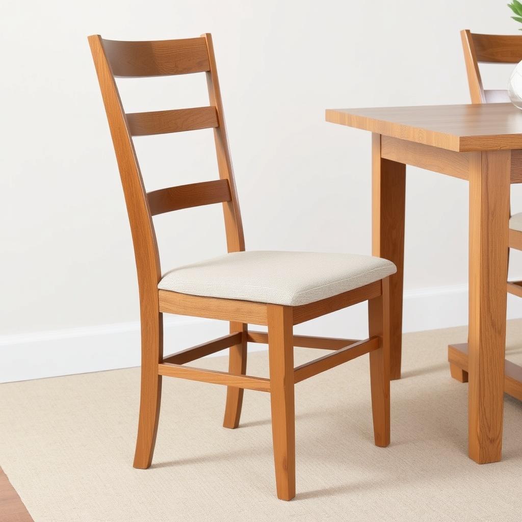 Budget eetkamerstoelen hout met stof
