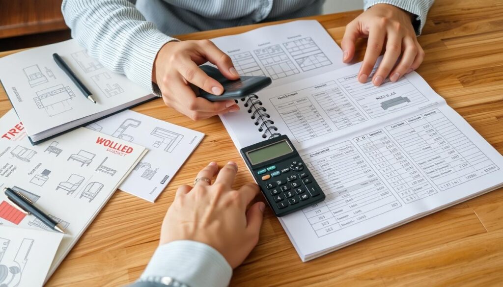 Budget planning voor kosten inrichten huis met calculator Budget planning voor kosten inrichten huis met calculator