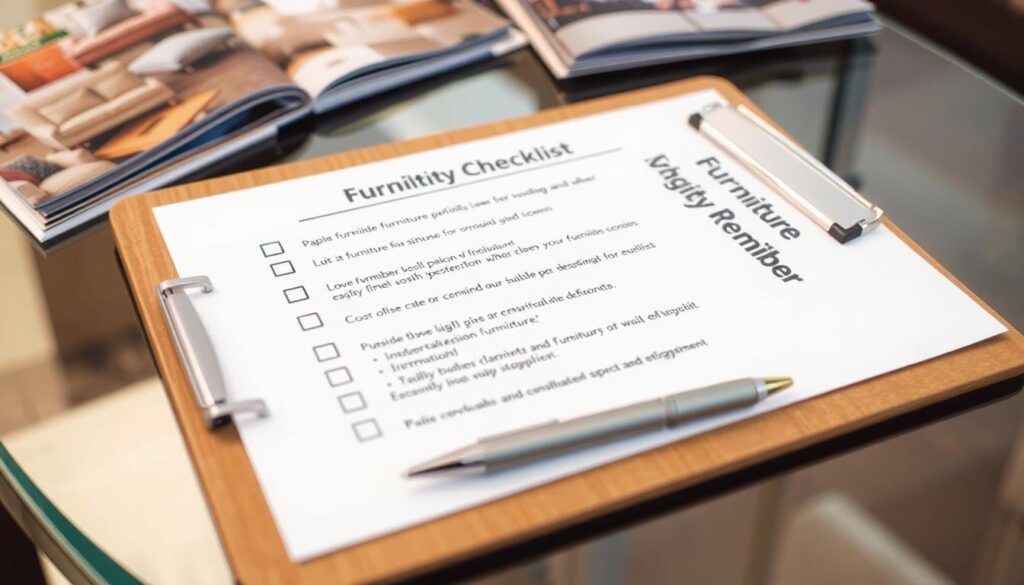Checklist voor het kopen van meubels met alle belangrijke punten
