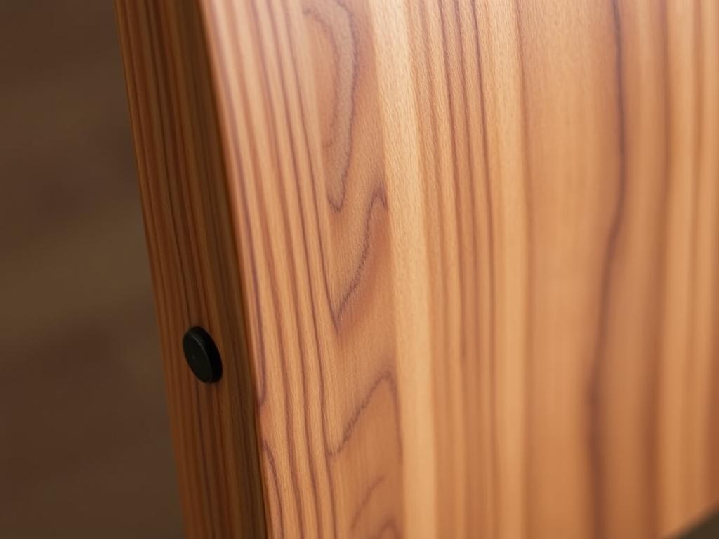 Close-up van hardhouten eetkamerstoel die duurzaamheid en detail toont Close-up van hardhouten eetkamerstoel die duurzaamheid en detail toont