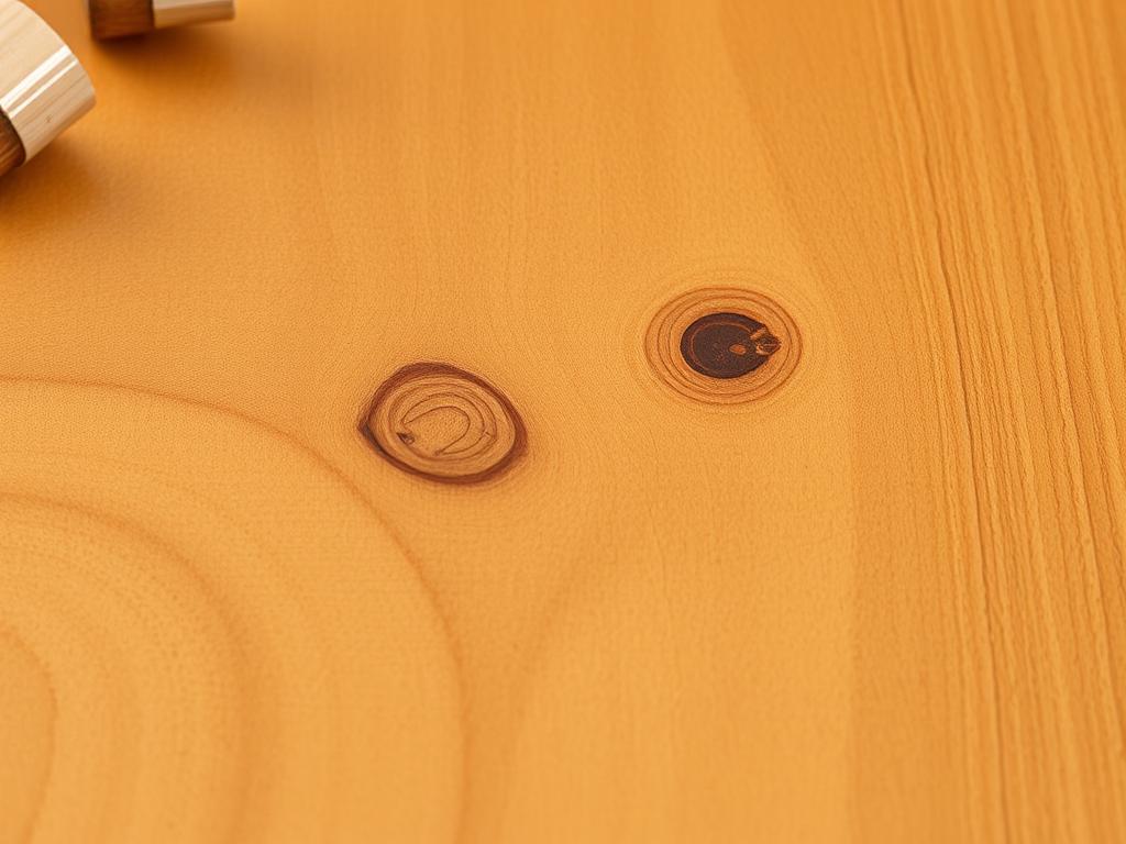 Close-up van houten eetkamerstoel met zichtbare houtnerven en natuurlijke afwerking