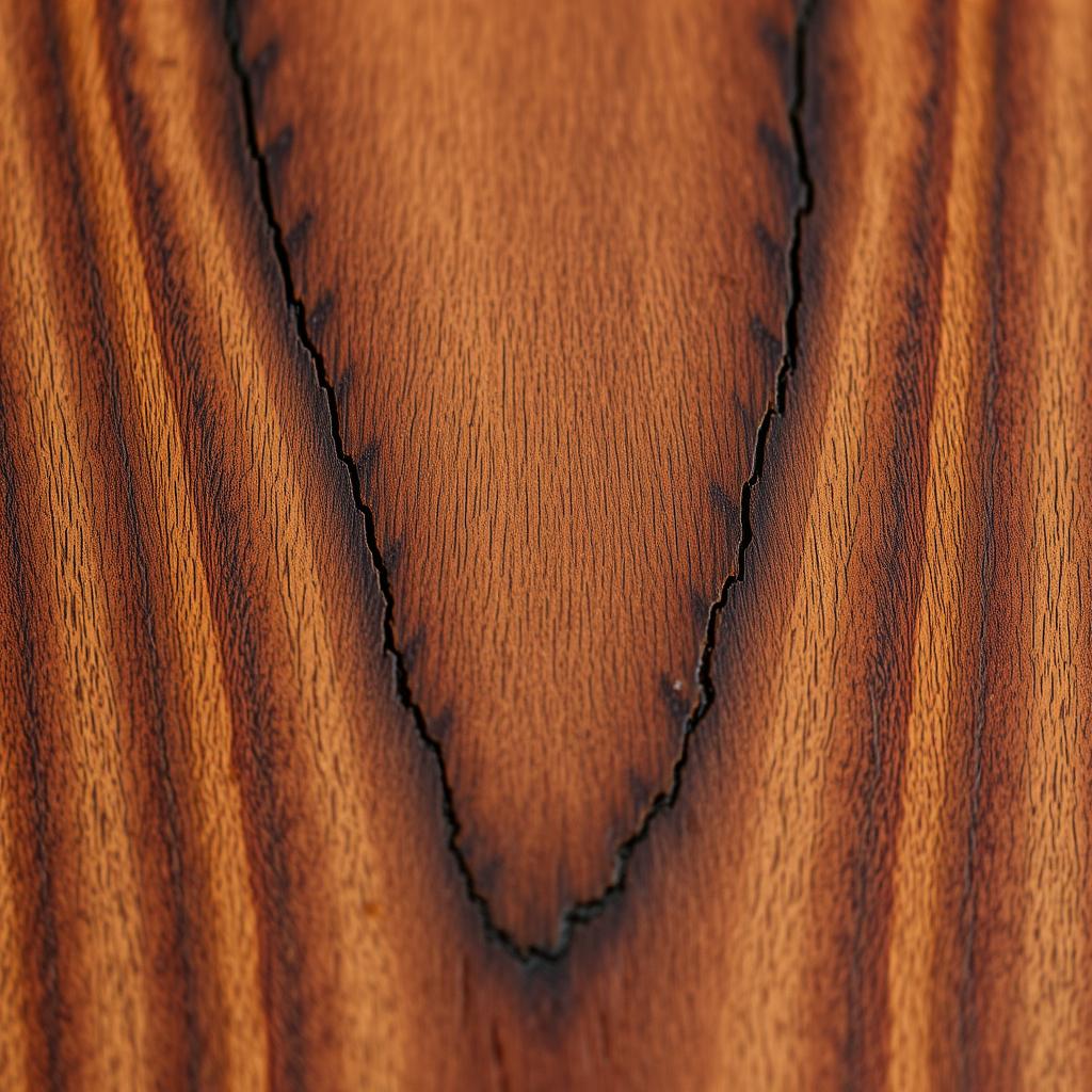 Close-up van walnoot hout nerfstructuur op een eetkamerstoel Close-up van walnoot hout nerfstructuur op een eetkamerstoel