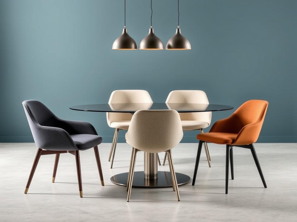 Design comfortabele eetkamerstoelen met opvallende vormen