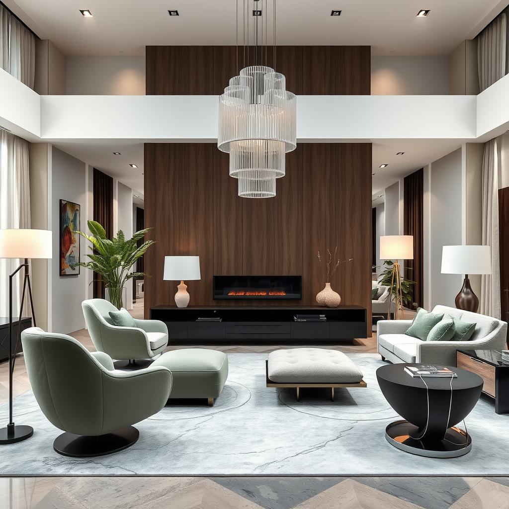 Design meubels in een luxe interieur setting Design meubels in een luxe interieur setting