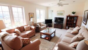 Diverse meubels klaar voor verkoop in de beste tijd van het jaar om meubels te verkopen