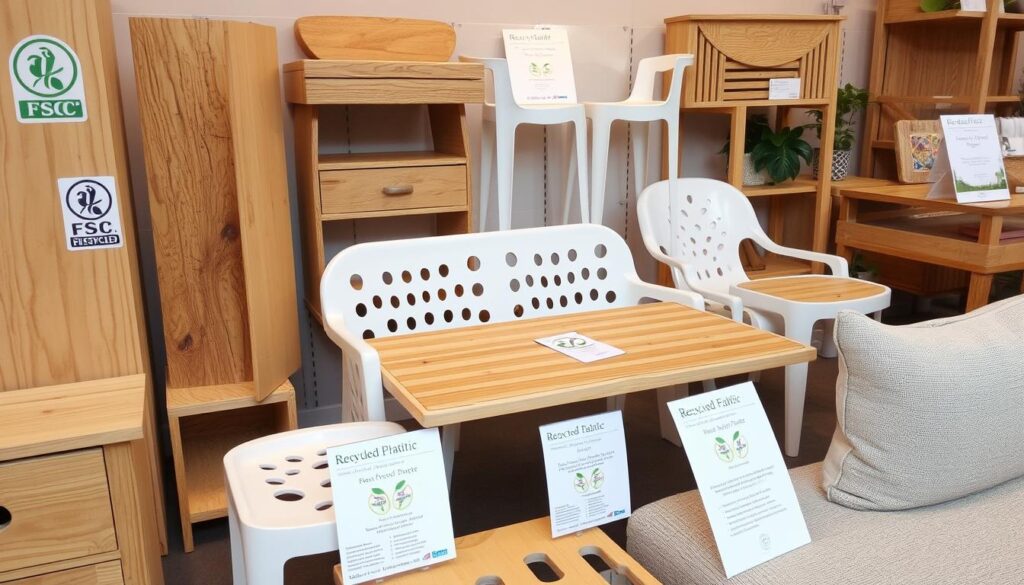 Duurzame meubels gemaakt van gerecyclede materialen