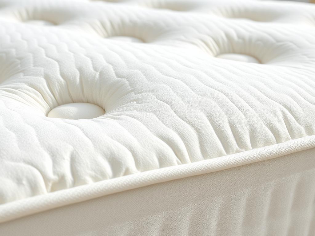Een matras met duidelijke kuilen en inzakkingen die aan vervanging toe is Een matras met duidelijke kuilen en inzakkingen die aan vervanging toe is