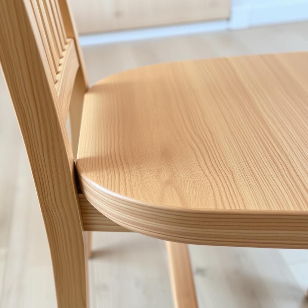 Eikenhouten eetkamerstoel met karakteristieke nerven Eikenhouten eetkamerstoel met karakteristieke nerven