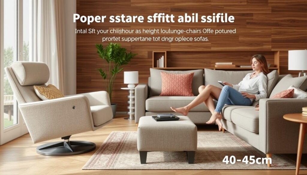 Fauteuil en bank met de juiste zithoogte voor ontspanning Fauteuil en bank met de juiste zithoogte voor ontspanning