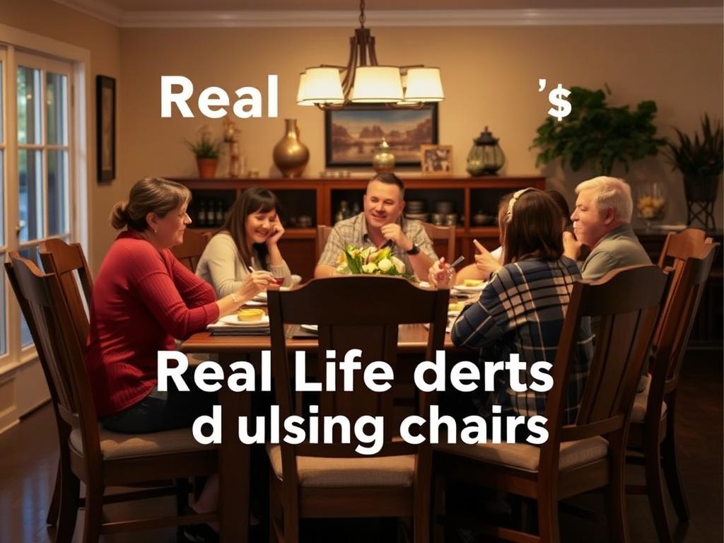 Gezellig diner aan tafel met comfortabele eetkamerstoelen