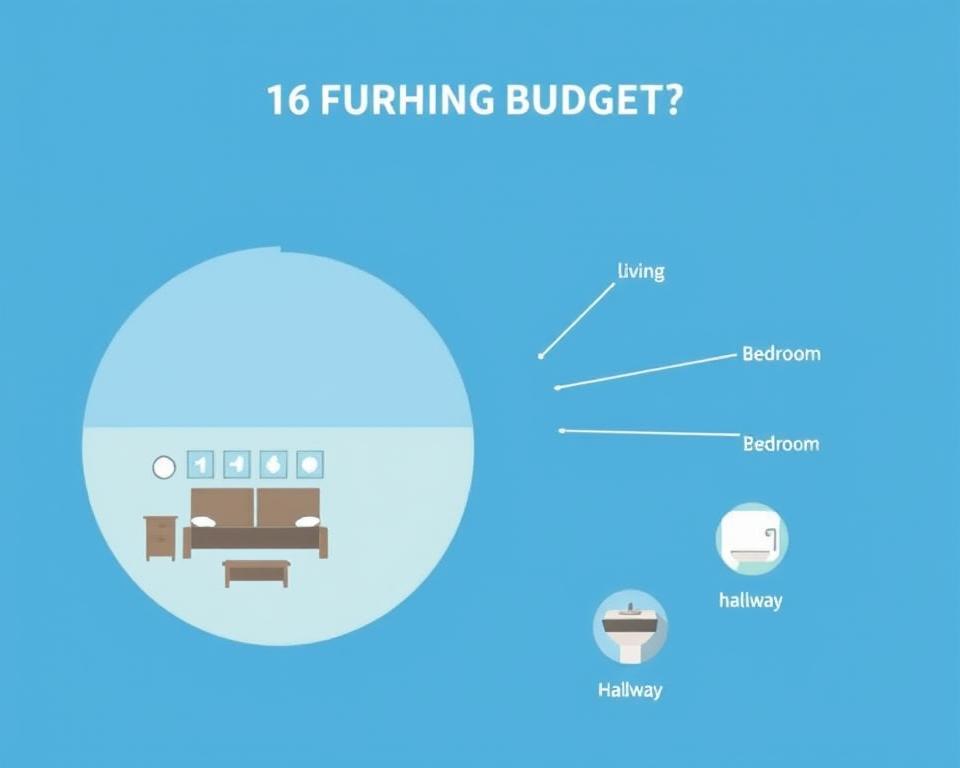 Grafische weergave van budgetverdeling voor inrichting van een huis Grafische weergave van budgetverdeling voor inrichting van een huis