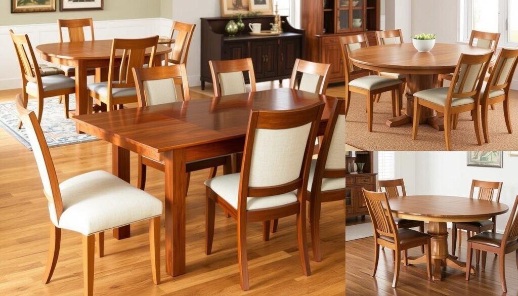 Houten eetkamerstoelen gecombineerd met verschillende eettafels Houten eetkamerstoelen gecombineerd met verschillende eettafels