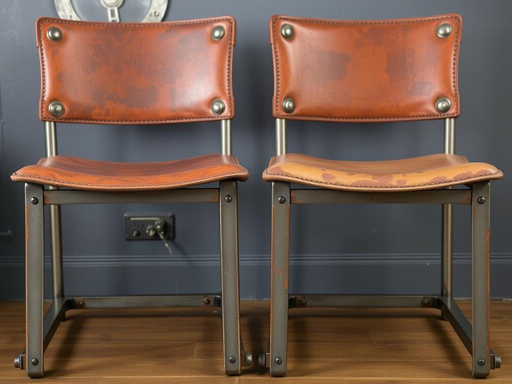 Industriële comfortabele eetkamerstoelen met robuust uiterlijk